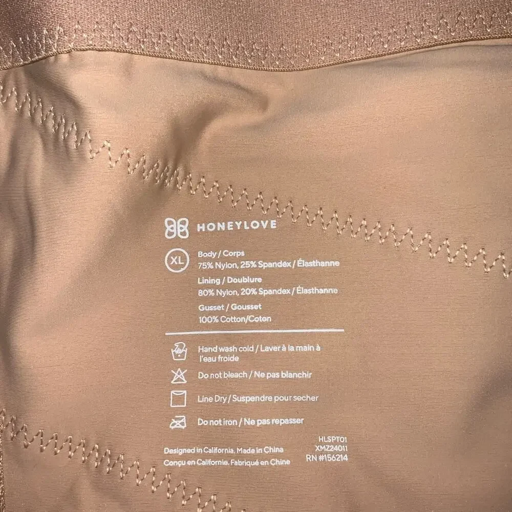 Honeylove SuperPower Thong Bridal Event High Waist Tummy Control NWT Sand XL